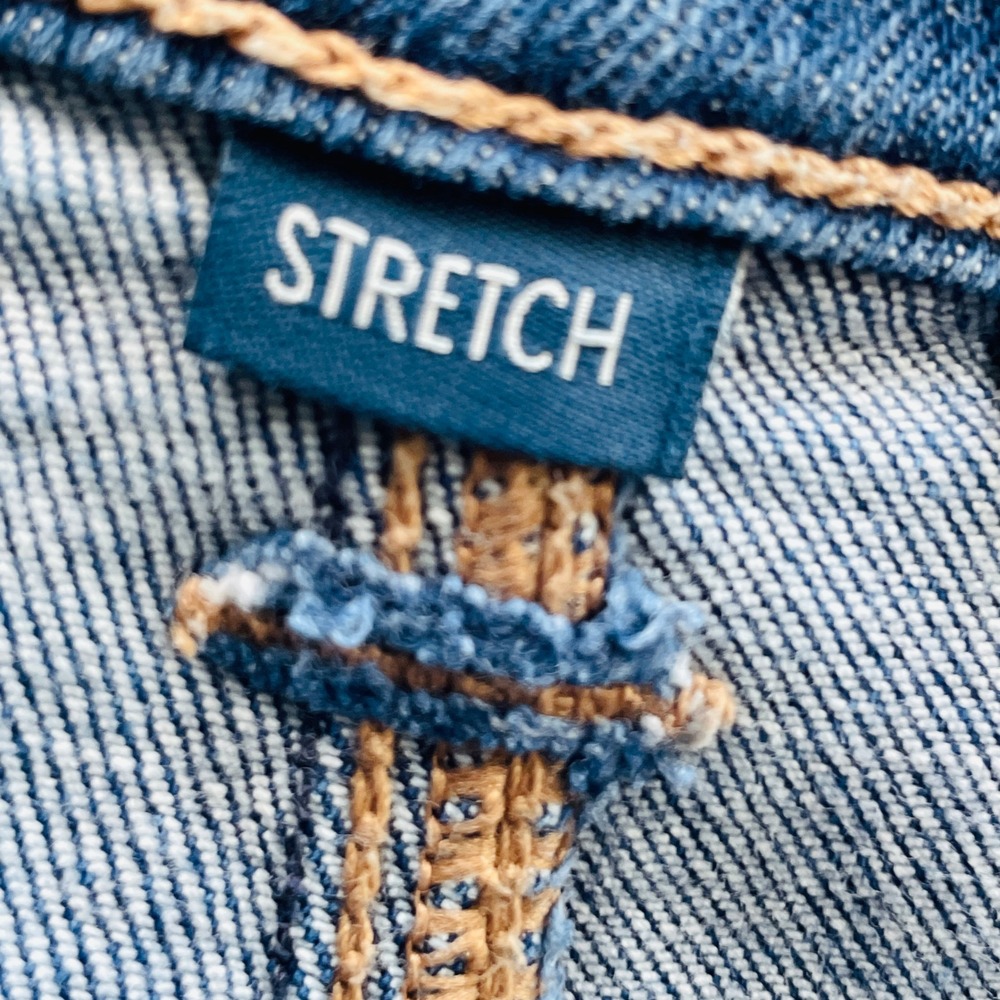 American Eagle Wide Leg Jeans Womens 12 Long Medium Wash Patch Pocket Stretch - Picture 12 of 16
